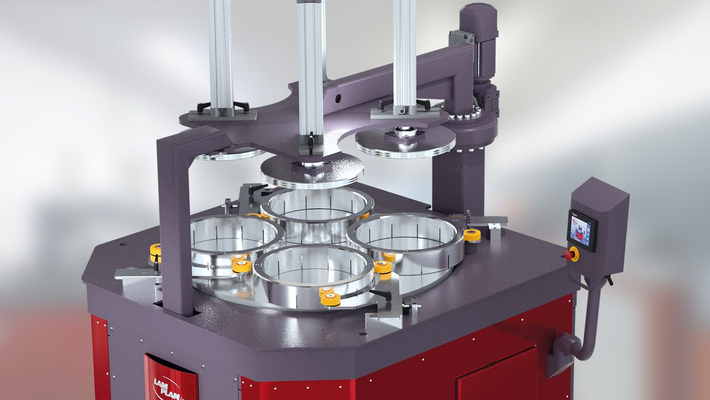 M.M.9120 polishing machine with cast iron plate