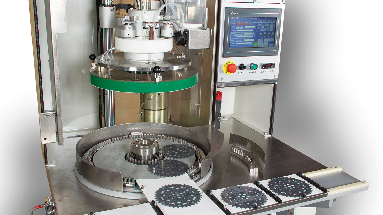 Satellite unloading system with preparation ramp