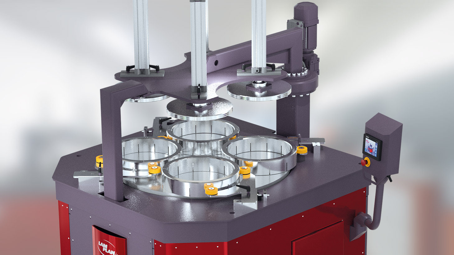M.M.9120 polishing machine with cast iron plate