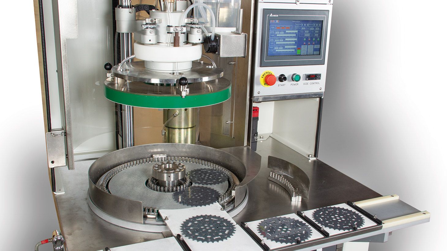 Satellite unloading system with preparation ramp