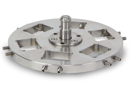 Central pressure sample holders with rectangular cells